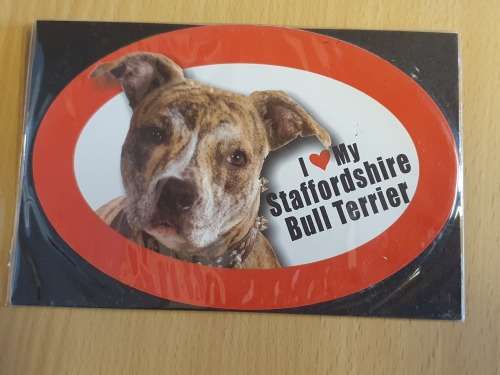 I Love My Staffordshire Bull Terrier (UV Coated)  Popular Pet Magnets