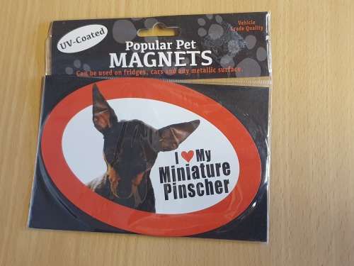I Love My Miniature Pinscher (UV Coated)  Popular Pet Magnets