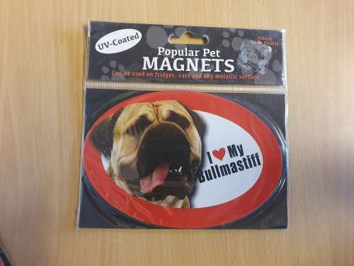 I Love My Bullmastiff (UV Coated)  Popular Pet Magnets