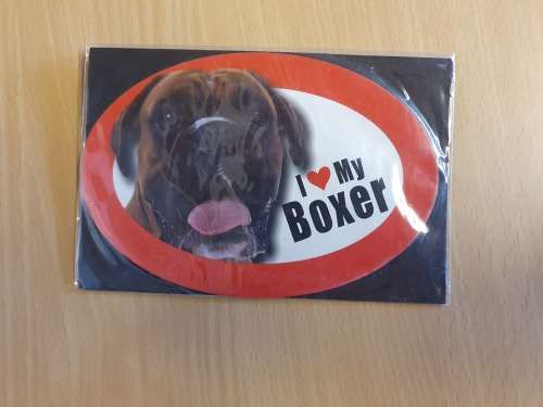 I Love My Boxer (UV Coated)  Popular Pet Magnets