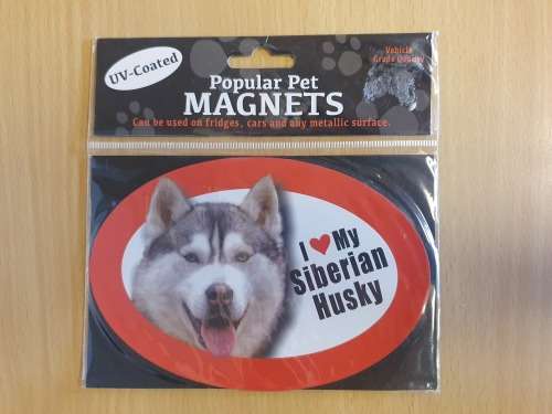I Love My Siberian Husky (UV Coated)  Popular Pet Magnets
