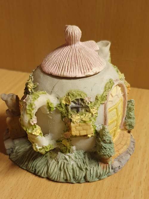 Small Ceramic Teapot Shape Cottage - height 8cm width 10cm