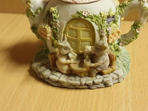 Small Ceramic Teapot Shape Cottage - height 8cm width 10cm