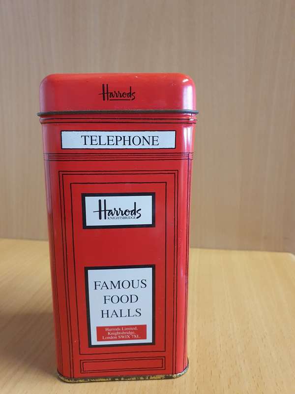 Harrod`s Red Metal Telephone Booth Money Box