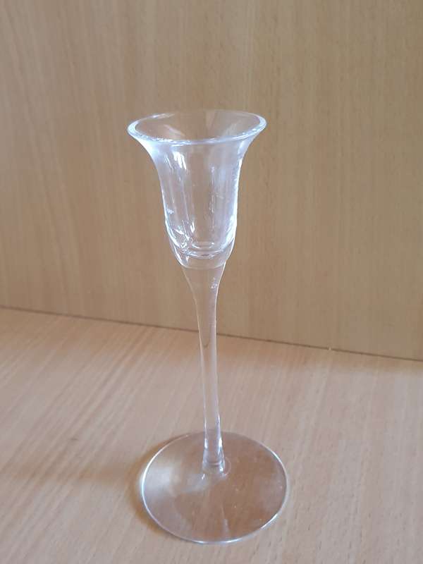Glass Candle Holder - height 17cm