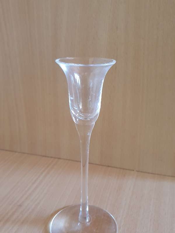 Glass Candle Holder - height 17cm