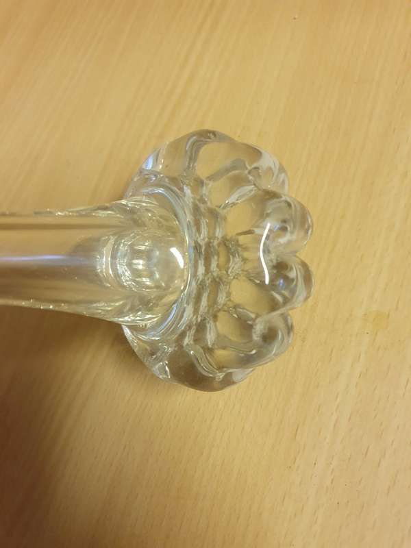 Long Narrow Clear Glass Vase