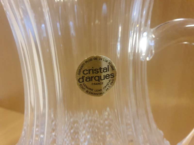 Cristal d`Arques Glass Jug (Made in France)