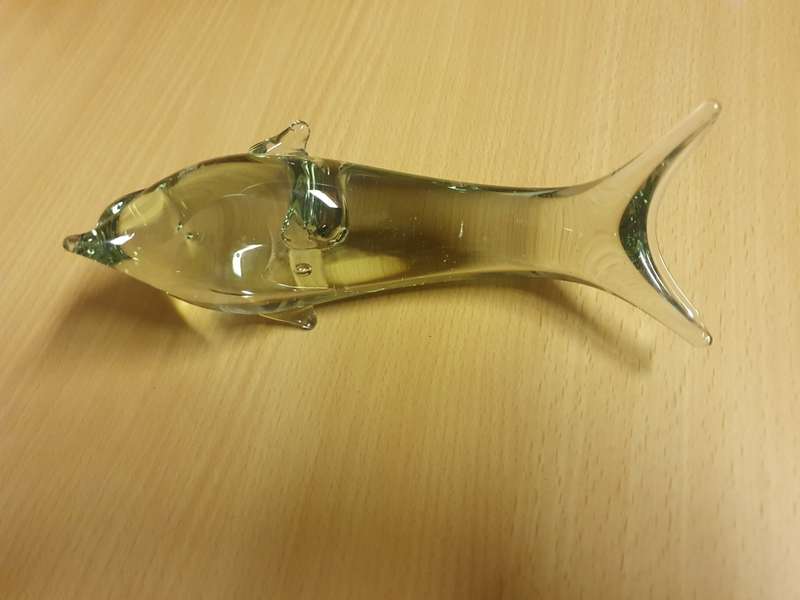 Glass Dolphin Figurine (17cm x 8cm)