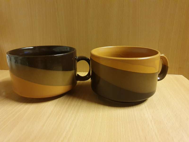 Brown Soup Bowls - width 11cm height 7cm