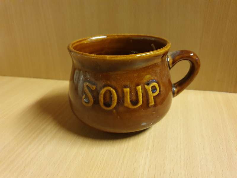 Brown Soup Bowl - height 8cm width 10cm