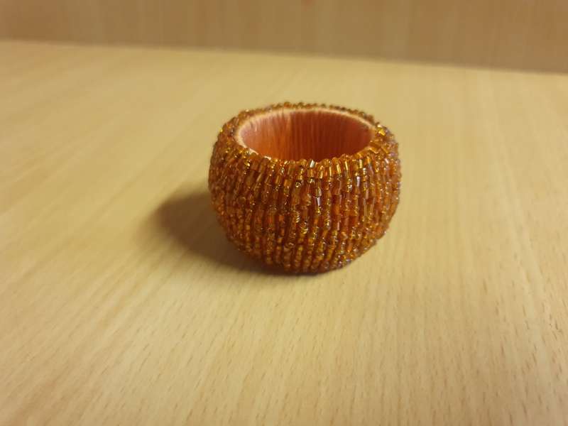 Set of 6 Orange Napkin Rings