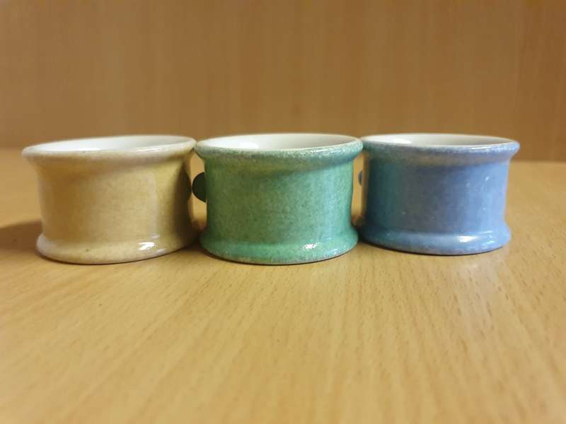 Set of 3 Ceramic Napkin Rings