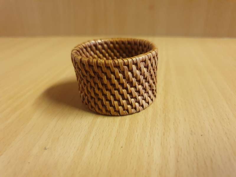 Set of 15 Rattan Napkin Rings