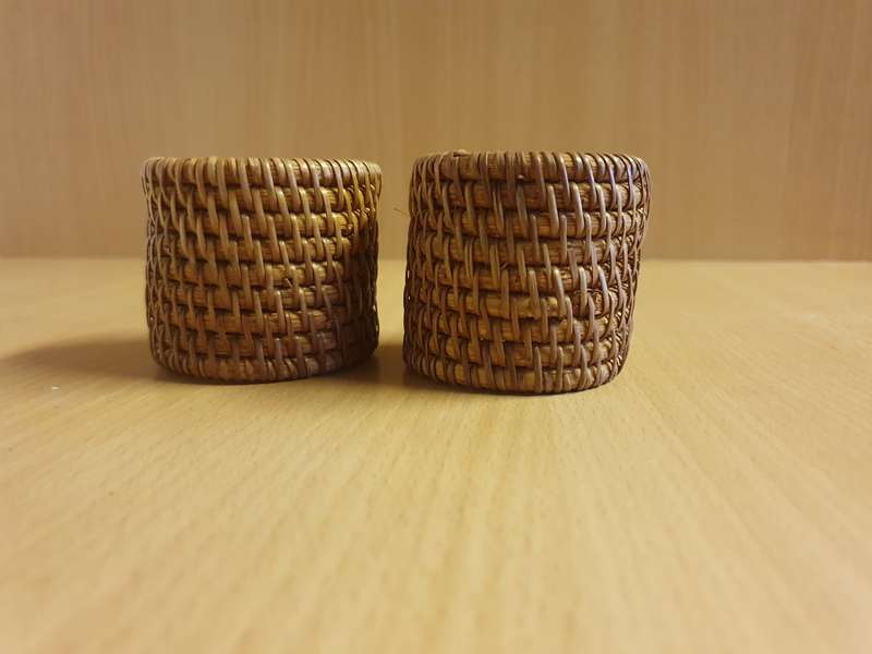 Set of 2 Rattan Napkin Rings