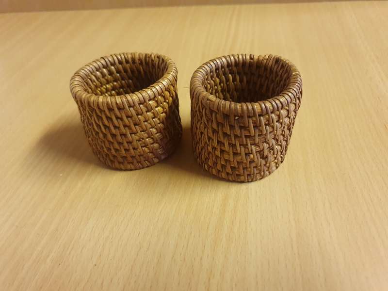 Set of 2 Rattan Napkin Rings