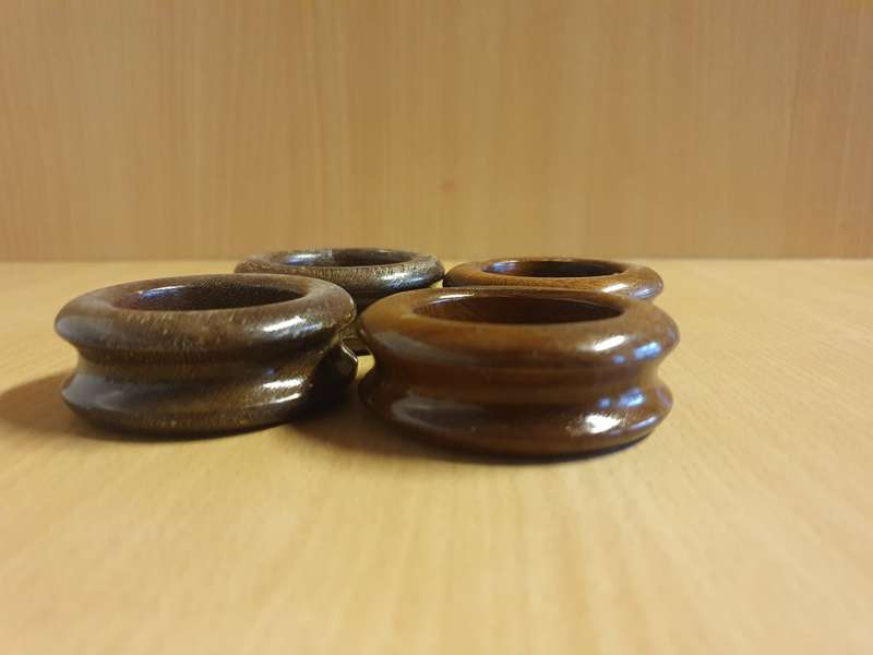 Set of 4 Wooden Napkin Rings