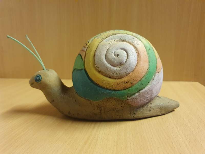 Stoneware Snail Garden Ornament/Doorstopper