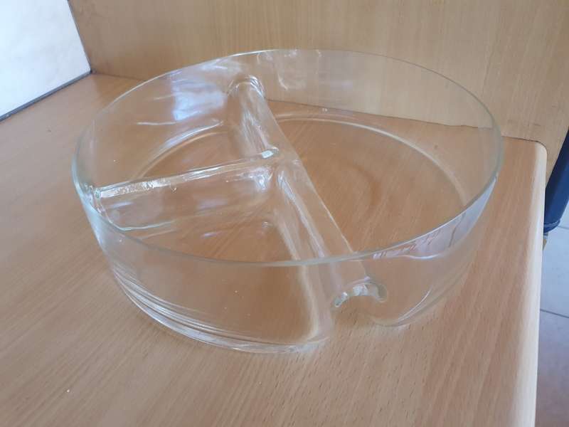 3 Divison Glass Bowl/Server