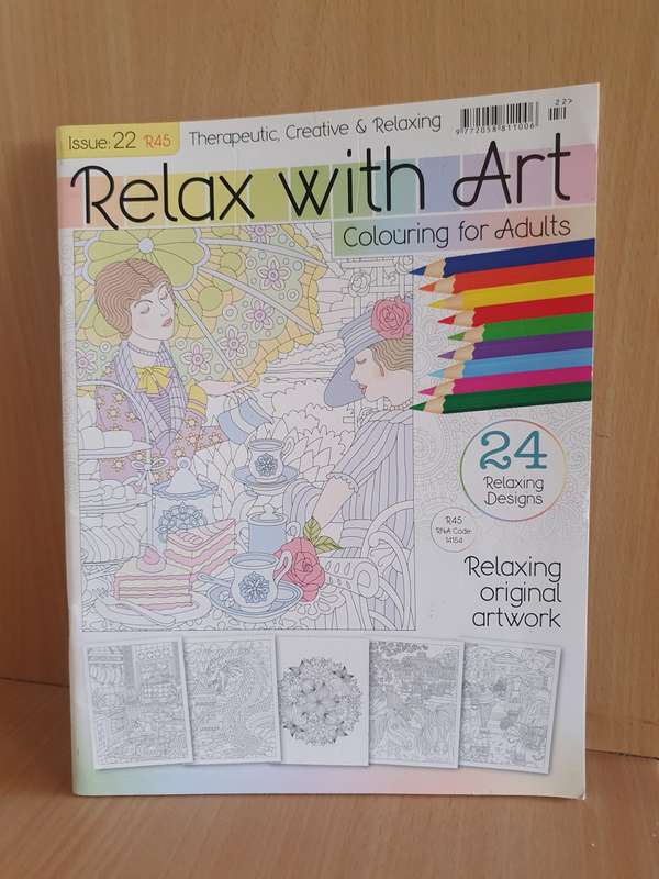 Relax with Art Colouring Book for Adults (24 relaxing designs)