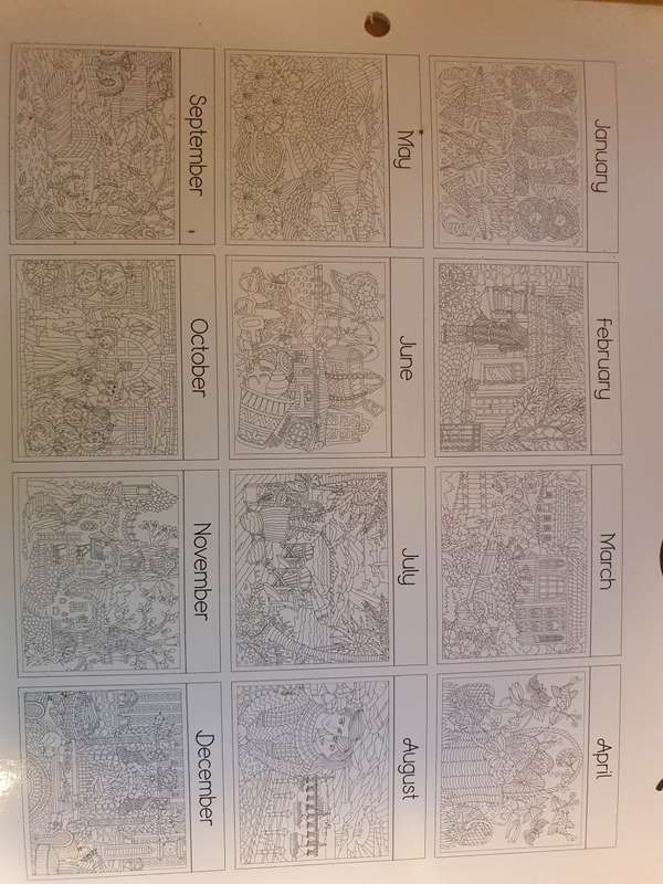 Relax with Art Calendar 2018 Colouring Book