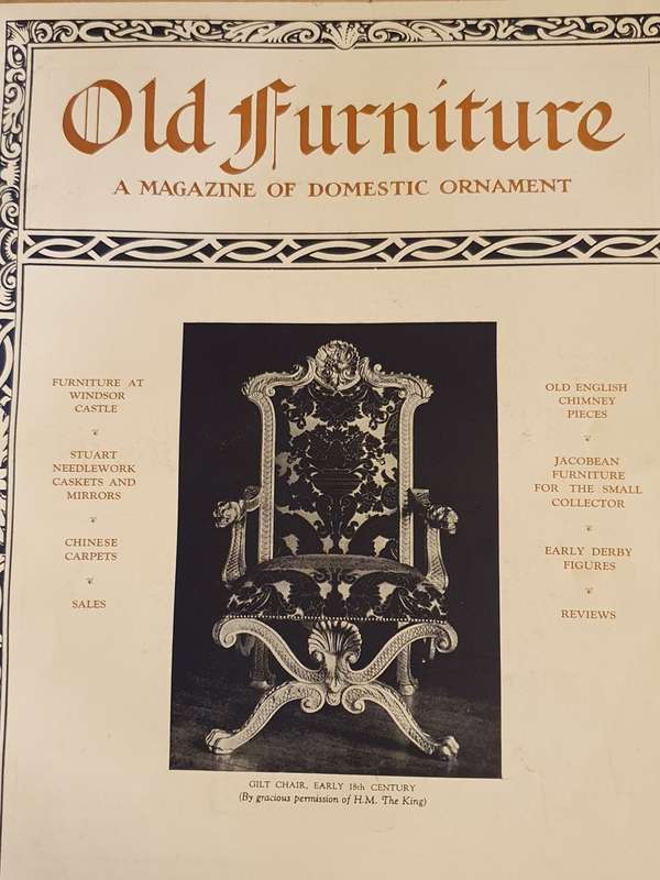 Old Furniture Edited by Lieut.-Col. E.F. Strange, 1927