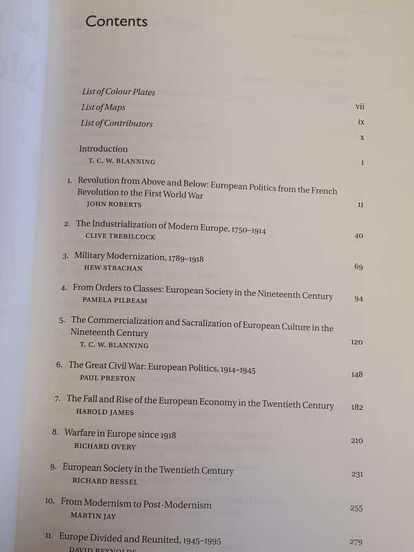 The Oxford Illustrated History of Modern Europe: Edited by T.C. Blanning (Hardcover)