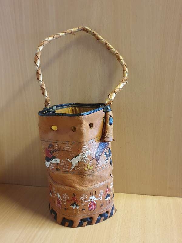 Small Leather Tote Bag (height 17cm width 10cm)