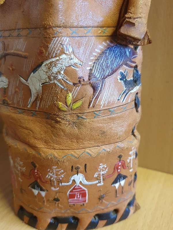 Small Leather Tote Bag (height 17cm width 10cm)