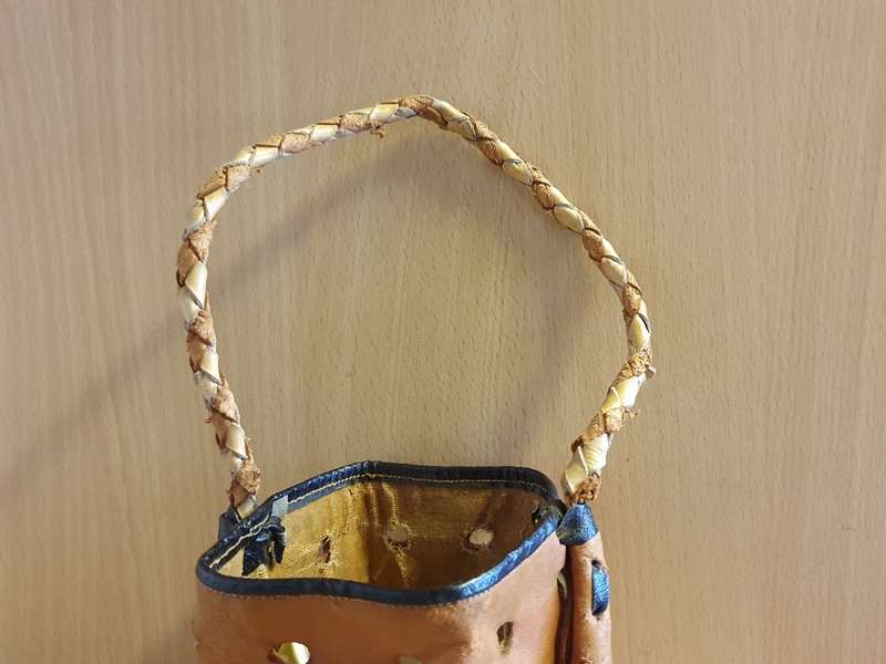 Small Leather Tote Bag (height 17cm width 10cm)