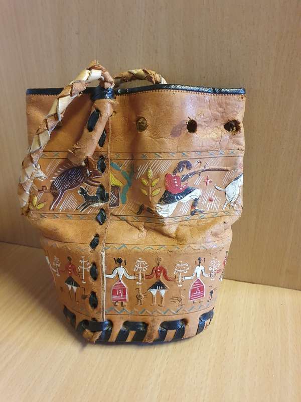 Small Leather Tote Bag (height 17cm width 10cm)