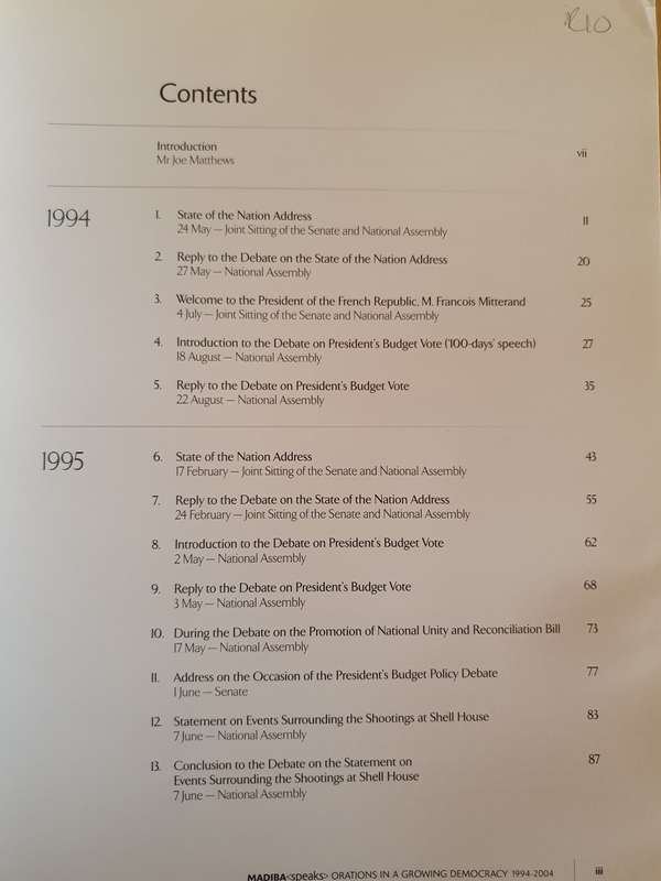 Madiba Speaks - Orations in a growing democracy 1994-2004 (Paperback)