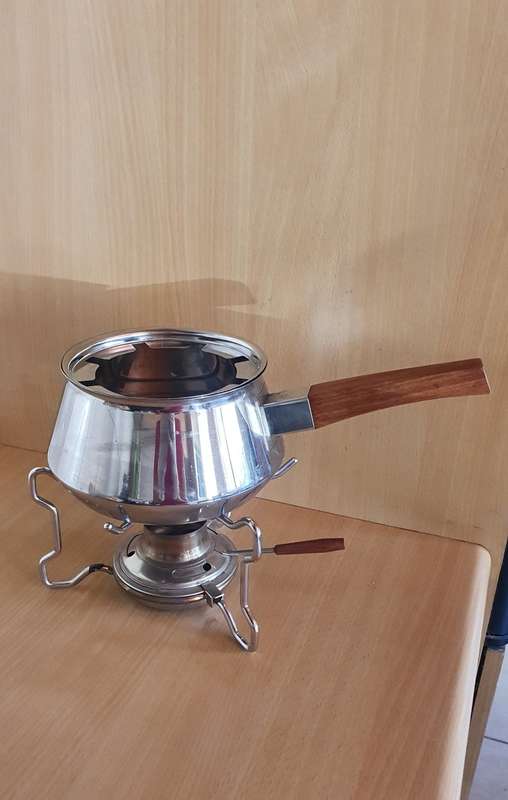 Mid Century Stainless Steel Fondue Pot