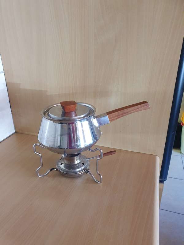 Mid Century Stainless Steel Fondue Pot