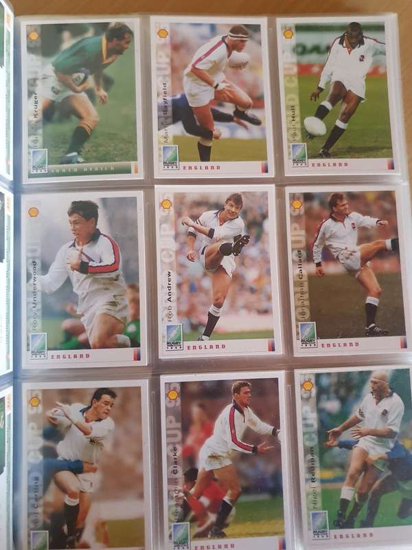 Rugby Collector`s Album (Rugby World Cup 1995)  includes 203 Shell Rugby Trading cards