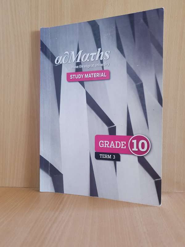 AdMaths Study Material - Term 3 - Grade 10