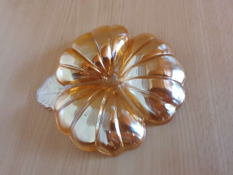 Vintage Scalloped Shape Carnival Glass Sweet Dish