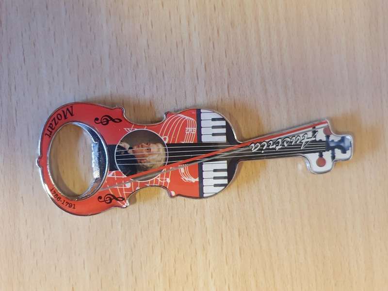 Austria Souvenir - Mozart - Violin Fridge Magnet/Bottle Opener