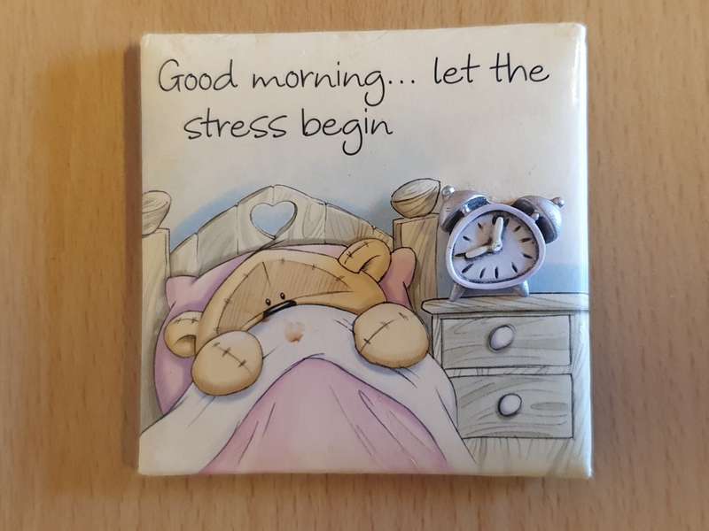 Good Morning.... Let the stress begin - Fridge Magnet