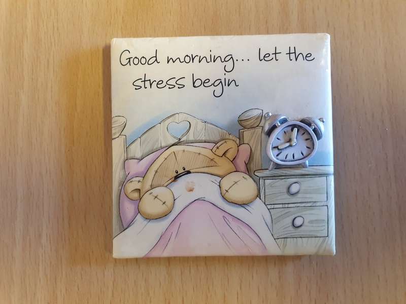 Good Morning.... Let the stress begin - Fridge Magnet