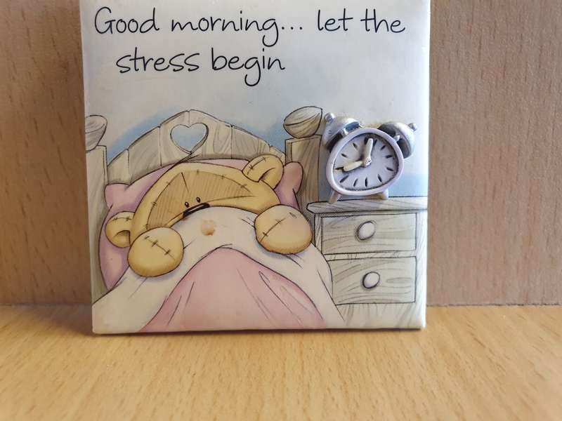 Good Morning.... Let the stress begin - Fridge Magnet