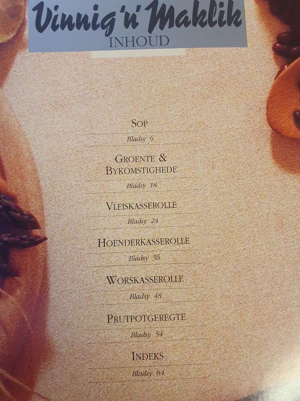 Vinnig & Maklik - kasserolgeregte, sop & nog wat