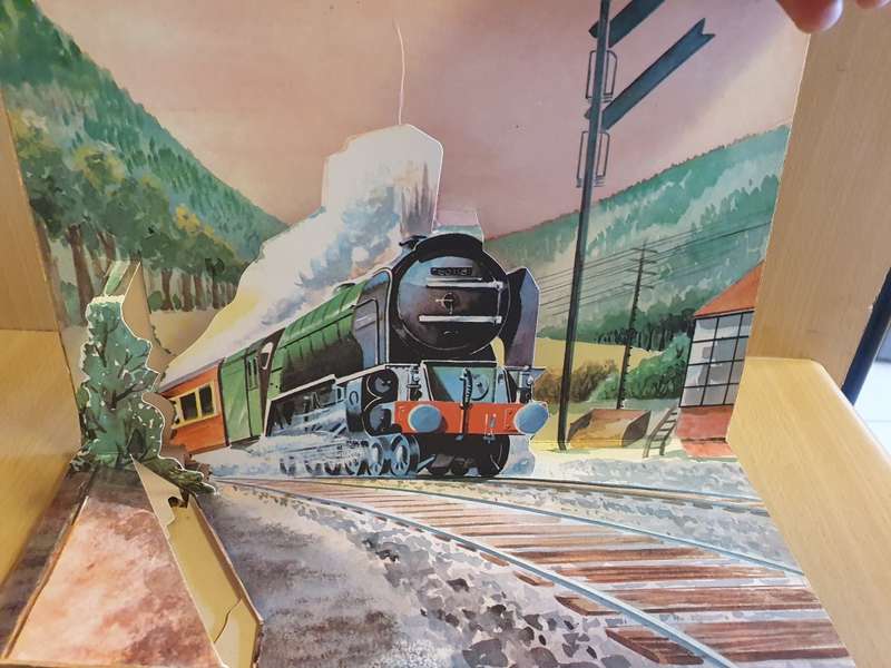 Trains in Living Pictures Pop-Up Book