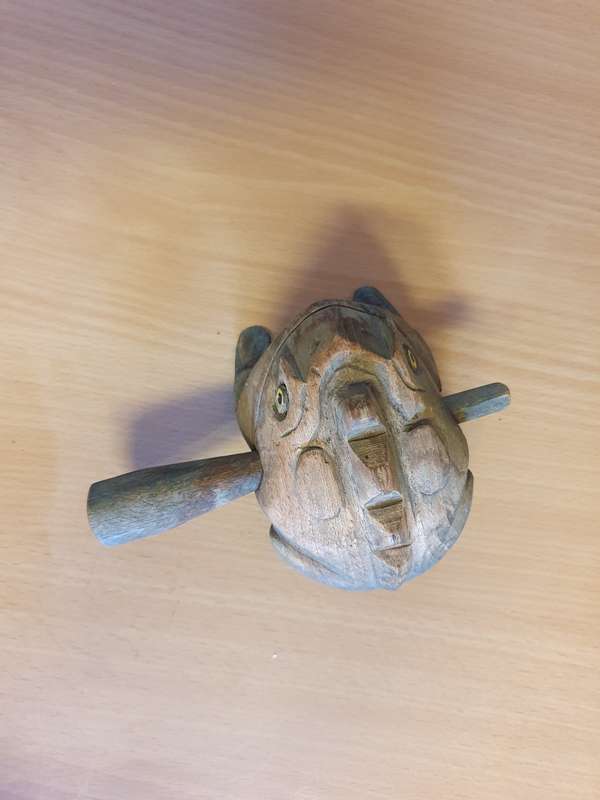 Lucky Wooden Frog
