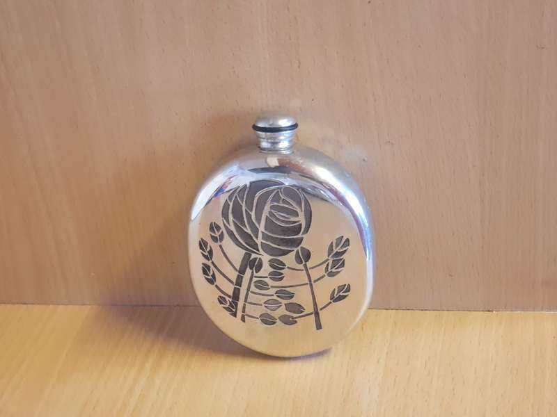 Charles Rennie Macintosh Pewter Hip Flask