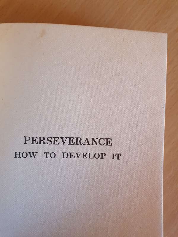 Perserverance How to Develop it by H. Besser