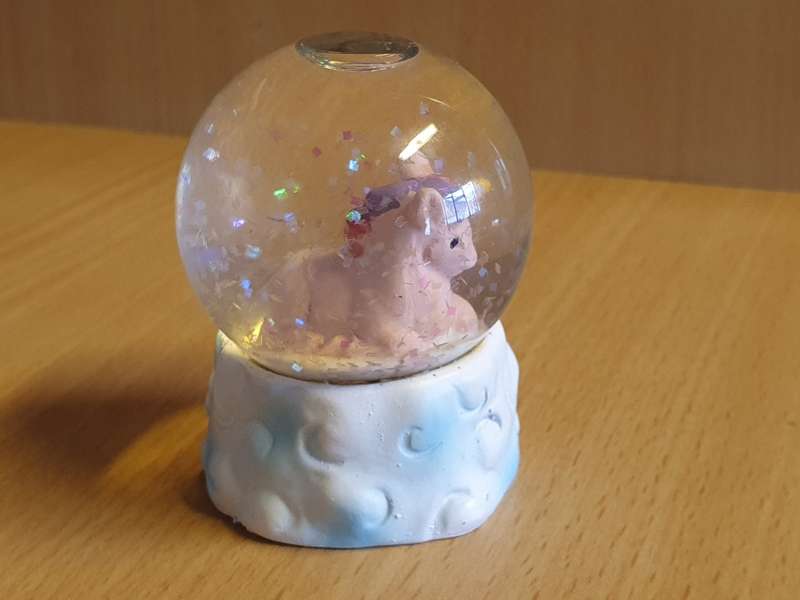 Small Pegasus Snow Globe (6cm x 6cm)