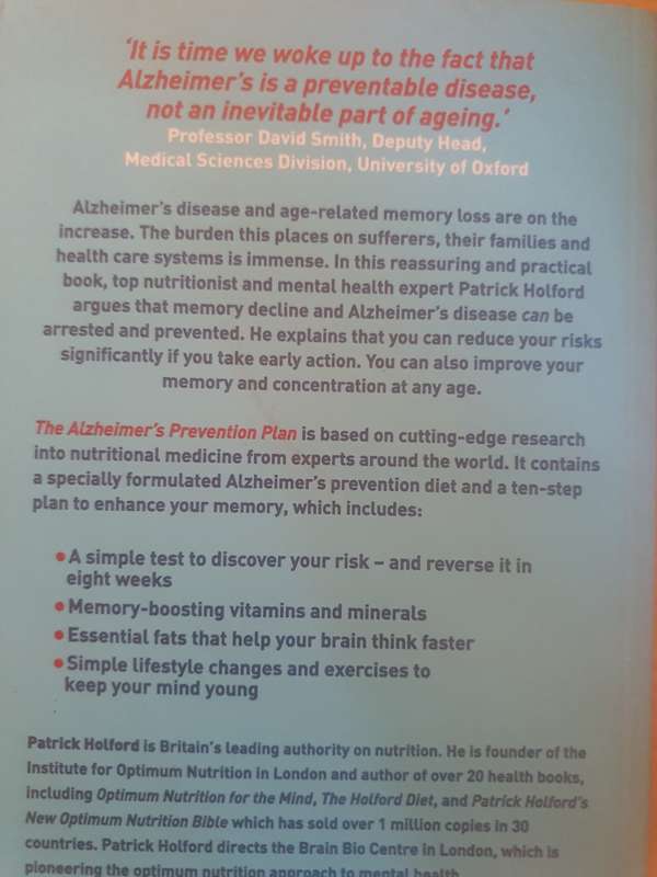 The Alzheimer`s Prevention Plan - 10 Proven Ways to Stop Memory Decline: Patrick Holford