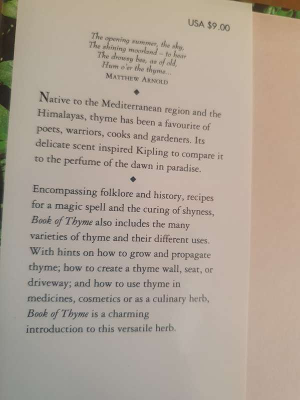 Book of Thyme : Jackie French (Hardcover)
