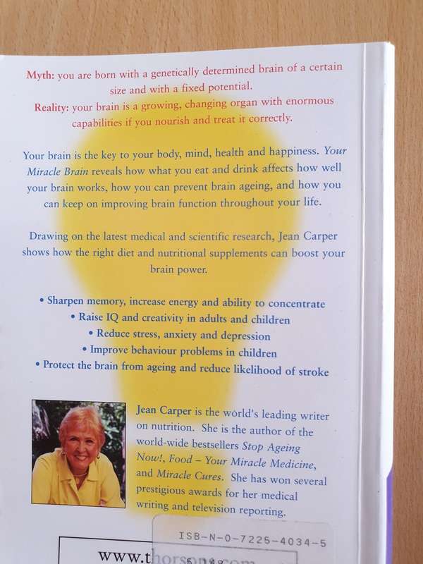 Your Miracle Brain: Jean Carper (Paperback)